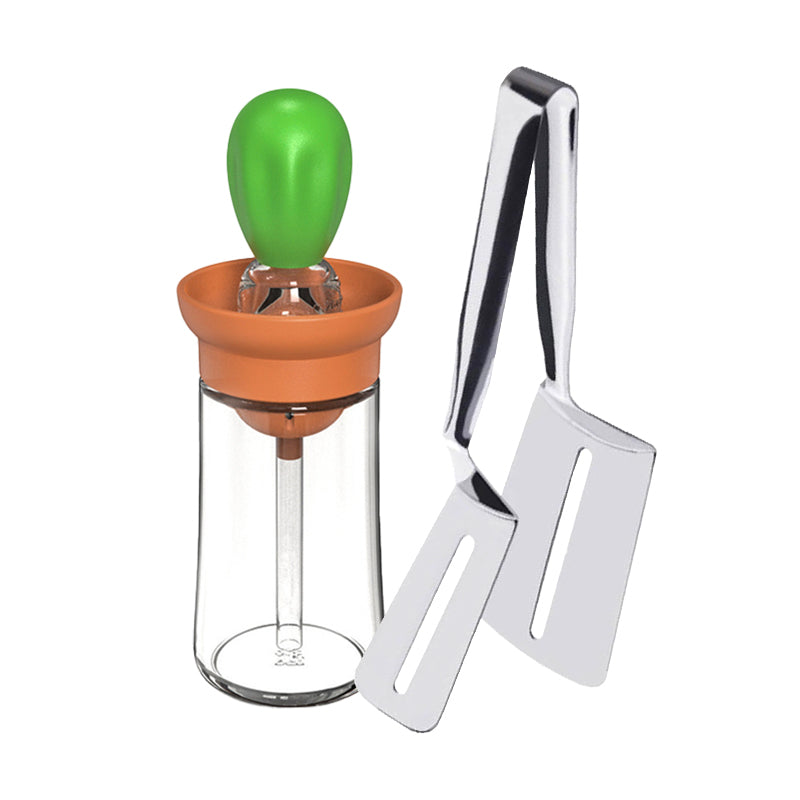 Pack de Cocina Premium (1 Dispensador de Aceite + 1 Espátula de Acero Inoxidable )