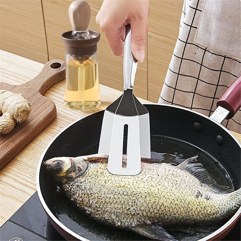 Pack de Cocina Premium (1 Dispensador de Aceite + 1 Espátula de Acero Inoxidable )