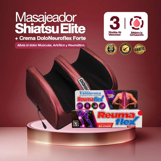 Masajeador Shiatsu Elite + Crema DoloNeuroflex Forte