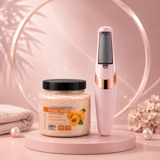 Kit Pies de Seda - 1 Removedor Eléctrico de Callos + 1 Exfoliante pars Pies